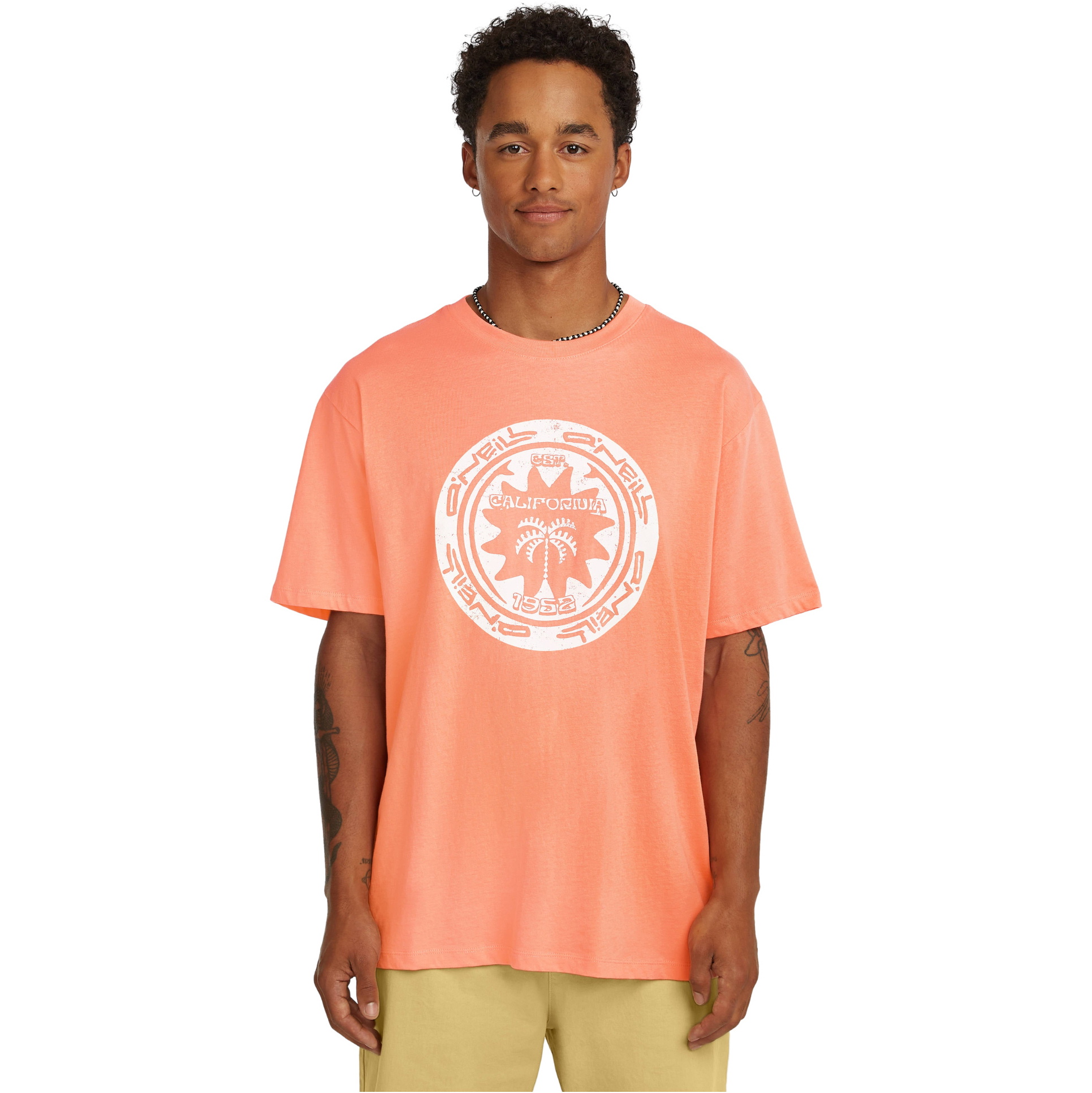 2026 O'Neill Herre Må-have Grafisk T-Shirt 2850368 - Funky Peach